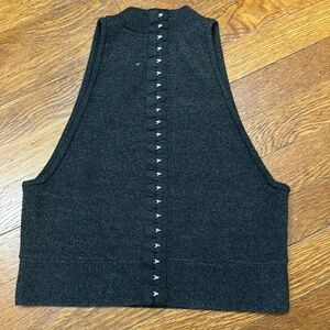 Victoria’s Secret Mock Neck Cropped Sleeveless Sweater Top